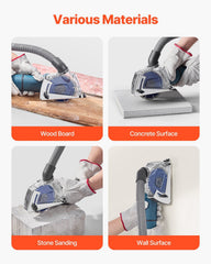 Cutting Dust Shroud for Angle Grinders, 100-125 mm Angle Grinder Dust Shroud with 6 Clamping Washers & 125 mm Diamond Grinding Cup Wheel, Adjustable Cutting Depth, Connect to Vacuum Cleaner