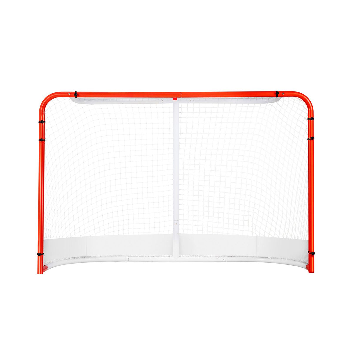 Street Hockey Net, Indoor Outdoor Steel Hockey Goal, Official Regulation Pro Hockey Training Goal Set, Portable Hockey Goal with Net, Easy Assemble, 72" x 48", White/Red