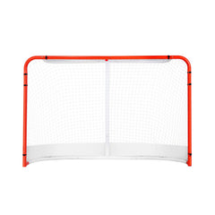 Street Hockey Net, Indoor Outdoor Steel Hockey Goal, Official Regulation Pro Hockey Training Goal Set, Portable Hockey Goal with Net, Easy Assemble, 72" x 48", White/Red