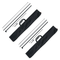 Feather Flag Pole Kit, 2 Packs Swooper Flag Pole 12.7 ft, Sign Flag Poles for Business Advertising Flags Outdoor, with Ground Stakes and A Carrying Bag (Flag Not Included)