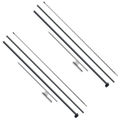 Feather Flag Pole Kit, 2 Packs Swooper Flag Pole 12.7 ft, Sign Flag Poles for Business Advertising Flags Outdoor, with Ground Stakes and A Carrying Bag (Flag Not Included)