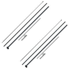 Feather Flag Pole Kit, 2 Packs Swooper Flag Pole 12.7 ft, Sign Flag Poles for Business Advertising Flags Outdoor, with Ground Stakes and A Carrying Bag (Flag Not Included)