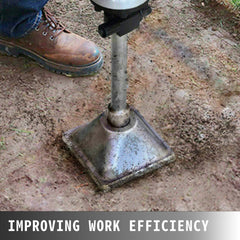Jack Hammer 1-1/8 Tamper Shank, Dirt Tamper 6x6 Compactor Plate with Electric Chisel Dirt Compactor, Demolition Jackhammer Bits Solid Compactor Breaker Hammer Concrete Tamper Asphalt Tools