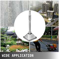 Jack Hammer 1-1/8 Tamper Shank, Dirt Tamper 6x6 Compactor Plate with Electric Chisel Dirt Compactor, Demolition Jackhammer Bits Solid Compactor Breaker Hammer Concrete Tamper Asphalt Tools
