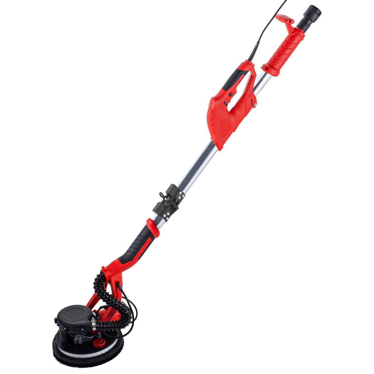 Drywall Sander 750W, Electric Drywall Sander, Foldable Sheetrock Sander, with Telescope Handle, Electric Sander, Variable Speed 800-1750 RPM, Wall Sander, with LED Strip Light and Vacuum Bag