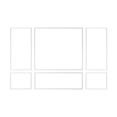 Wall Molding 3 Pack, Wainscoting Panels Kit, Lightweight Paintable Polystyrene, Easy to Install Accent Wall Trim for Interior Décor Living Room, Bedroom, Home, White (79x160 + 79x61 cm)