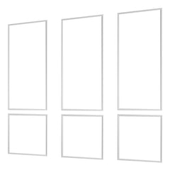 Wall Molding 3 Pack, Wainscoting Panels Kit, Lightweight Paintable Polystyrene, Easy to Install, Waterproof Accent Wall Trim for Interior Décor Living Room, Bedroom, White (61x137 + 61x61 cm)