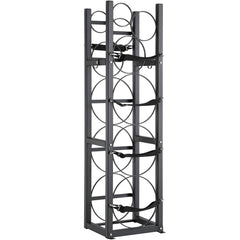 Refrigerant Tank Rack, with 3 x 30lbs and Other 3 Small Bottle Tanks, Cylinder Tank Rack 12.79x12.99x47.12 in, Refrigerant Cylinder Rack and Holders for Freon, Gases, Oxygen, Nitrogen
