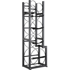 Refrigerant Tank Rack, with 1 x 50lb, 2 x 30lb and Other 3 Small Bottle Tanks, Cylinder Tank Rack 15.55x12.99x49.8 in, Refrigerant Cylinder Rack and Holders for Freon, Gases, Oxygen, Nitrogen