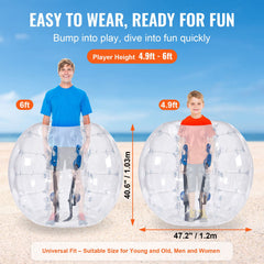 Inflatable Bumper Ball 1-Pack, 4FT/1.2M Body Sumo Zorb Balls for Teen & Adult, 0.8mm Thick PVC Human Hamster Bubble Balls for Outdoor Team Gaming Play, Bumper Bopper Toys for Garden, Yard, Park