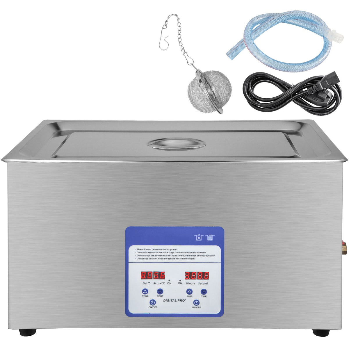 Digital Ultrasonic Cleaner 30L Ultrasonic Cleaning Machine 40kHz Sonic Cleaner Machine 316 & 304 Stainless Steel Ultrasonic Cleaner Machine with Heater & Timer for Cleaning Jewelry Glasses Watch