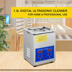 Ultrasonic Cleaner 1.3 L Ultrasonic Parts Cleaner with Heater Timer,