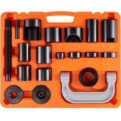 Ball Joint Press Kit, 21 pcs Tool Kit, C-press Ball joint Remove and Install Tools, for Most 2WD and 4WD Cars, Heavy Duty Ball Joint Repair Kit for Automotive Repairing