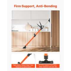 Cabinet Jack Support Pole, 2-Pack, 54-155 cm Steel Telescopic Quick Support Rod, Adjustable 3rd Hand System up to 70 kg Capacity for Installing Cabinets, Lifting Drywall, Cargo Bars