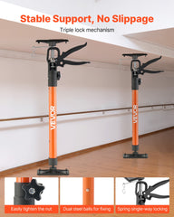Cabinet Jack Support Pole, 2-Pack, 54-155 cm Steel Telescopic Quick Support Rod, Adjustable 3rd Hand System up to 70 kg Capacity for Installing Cabinets, Lifting Drywall, Cargo Bars