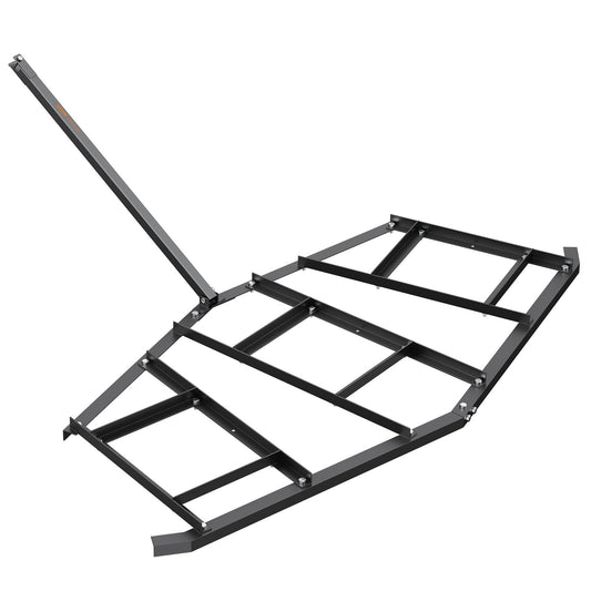 Driveway Drag, 84" Width Tow Behind Drag Harrow, Q235 Steel Driveway Grader with Adjustable Bars, Support up to 50 lbs, Driveway Tractor Harrow for ATVs, UTVs, Garden Lawn Tractors