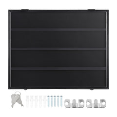 36 Graded Sports Card Display Case, 775 x 617 x 55 mm, Baseball Card Display Frame with 98% UV Protection Clear View PC Glass, Lockable Wall Cabinet for Football Basketball Hockey Trading Card