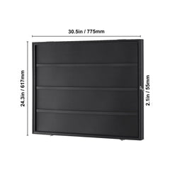 36 Graded Sports Card Display Case, 775 x 617 x 55 mm, Baseball Card Display Frame with 98% UV Protection Clear View PC Glass, Lockable Wall Cabinet for Football Basketball Hockey Trading Card