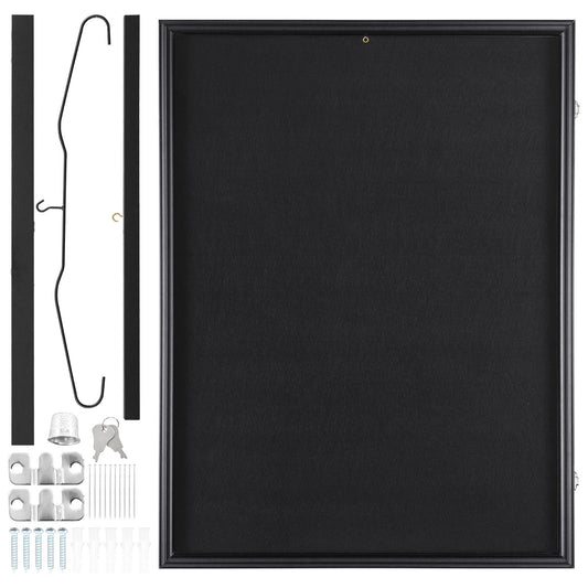 Jersey Display Frame Case, 590 x 790 x 40 mm, Large Lockable Sport Jersey Shadow Box with 98% UV Protection PC Glass and Hangers, for Baseball Basketball Football Hockey Shirt and Uniform