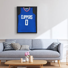Jersey Display Frame Case, 590 x 790 x 40 mm, Large Lockable Sport Jersey Shadow Box with 98% UV Protection PC Glass and Hangers, for Baseball Basketball Football Hockey Shirt and Uniform