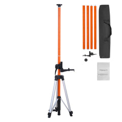 Laser Level Tripod, 1/4"-20 & 5/8"-11 Thread Mount, 40.94-133.85 inch Height Adjustment with Level Bubble & Heavy-duty Stand, Extendable Pole Lightweight Aluminum Tripod for Laser Scanner