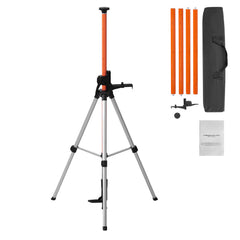 Laser Level Tripod, 1/4"-20 & 5/8"-11 Thread Mount, 40.94-133.85 inch Height Adjustment with Level Bubble & Heavy-duty Stand, Extendable Pole Lightweight Aluminum Tripod for Laser Scanner
