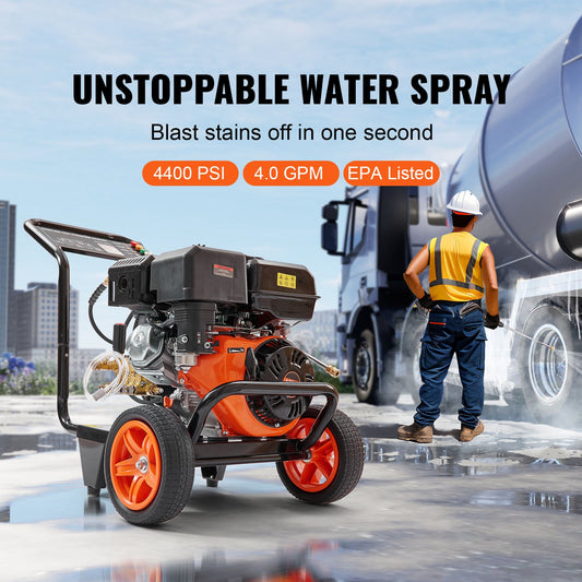 Gas Pressure Washer Gas Powered Washer 4400 PSI 4.0 GPM 390cc 5 Nozzles