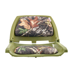 VEVOR Boat Seat, Low Backrest, Folding Fishing Boat Seat with Thickened Sponge Cushion & PU Polyester Fabric, Strong PP Frame, Flip Up Boat Seat for Fishing Boats, Yachts, Ships, Camouflage Color