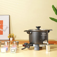 Wax Melter for Candle Making, 5 Liter Large Electric Wax Melting Pot Easy Pour Spout, 4-level Temperature Control, Easy Clean for Candle Soap Cream Beauty Bulk Production Business or Home