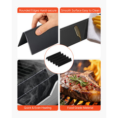 Flavorizer Bars, 39cm Grill Replacement Part, for Weber Spirit I & II 300 Series Grills, Including Spirit E-310, ll S-310, ll E-320, Porcelain-enameled Steel Thicker Heat Plate, 5 Pack
