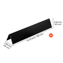 Flavorizer Bars, 39cm Grill Replacement Part, for Weber Spirit I & II 300 Series Grills, Including Spirit E-310, ll S-310, ll E-320, Porcelain-enameled Steel Thicker Heat Plate, 5 Pack