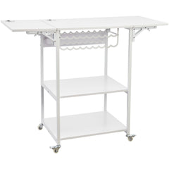 Heat Press Table 3Tier Movable Heat Press Stand Foldable with Wheels White