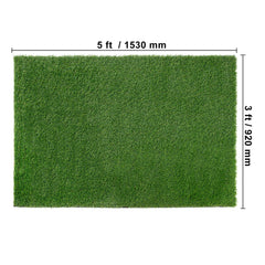 Artifical Grass, 3 x 5 ft Rug Green Turf, 1.38" Fake Door Mat Outdoor Patio Lawn Decoration, Easy to Clean with Drainage Holes, Perfect For Multi-Purpose Home Indoor Entryway Scraper Dog Mats