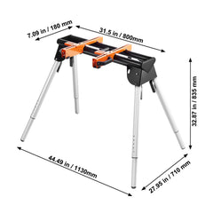 Miter Saw Stand 330lbs Load Capacity Steel 29.1"-32.9" Adjustable Height