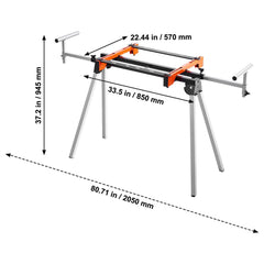 Miter Saw Stand 300lbs Load Capacity Steel Collapsible Stand for Miter Saw