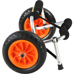 Foldable Kayak Cart Canoe Boat Carrier 250lbs Load with 10'' Solid Tires