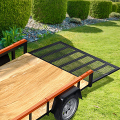2-Sided Trailer Tailgate Lift Assist, 163 kg Load Capacity, Compatible with Open Utility Trailer Tailgate and Ramp, with 25.4-61 cm Heights Side Rail and 1.22-1.83 m Height Tail Gate or Ramp
