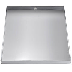 32 x 30 x 2.5 Inch Washing Machine Pan 18 GA Thickness 304 Stainless Steel Heavy Duty Compact Washer Drip Tray with Drain Hole & Hose Adapter