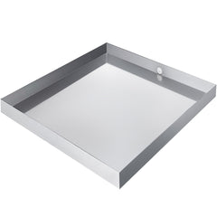 32 x 30 x 2.5 Inch Washing Machine Pan 18 GA Thickness 304 Stainless Steel Heavy Duty Compact Washer Drip Tray with Drain Hole & Hose Adapter