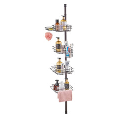 42" to 114" High Shower Corner Caddy Tension Pole Rust-Proof Tension Pole
