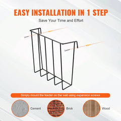 Livestock Hay Feeder 2 Packs 24 Gallons Wall Mounted Goat Hay Rack