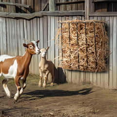 Livestock Hay Feeder 2 Packs 24 Gallons Wall Mounted Goat Hay Rack