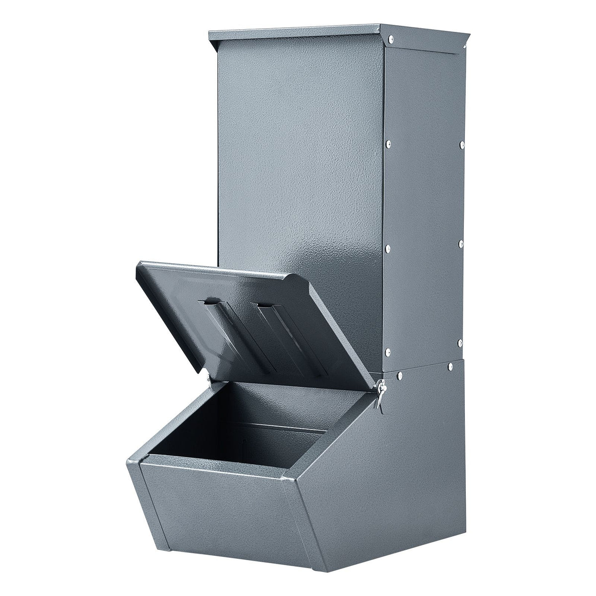 Hog Feeder 2.2 Bushel Metal Double Door Pig Feeder Feeding up to 5 Hogs