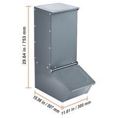 Hog Feeder 2.2 Bushel Metal Double Door Pig Feeder Feeding up to 5 Hogs