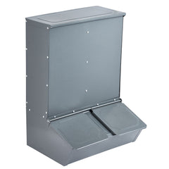 Hog Feeder 3.7 Bushel Metal Double Door Pig Feeder Feeding up to 8 Hogs