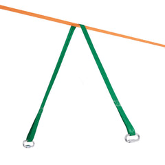 Slackline Kit with Training Line, 18.3m Backyard Slack Line Equipment, Easy Setup Tight Rope for Kids Adults, Complete Slackline Set with Tree Protectors, Arm Trainer, Carry Bag, and Instruction