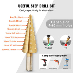 15 Ton Hydraulic Knockout Punch Kit, 1/2" to 4" Conduit Hole Cutter Set, KO Tool Kits with Puncher 10 Piece, Metal Sheet Driver Tools, For Aluminum, Brass, Stainless Steel, Fiberglass and Plasti