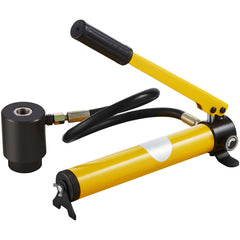 15 Ton Hydraulic Knockout Punch Kit, 1/2" to 4" Conduit Hole Cutter Set, KO Tool Kits with Puncher 10 Piece, Metal Sheet Driver Tools, For Aluminum, Brass, Stainless Steel, Fiberglass and Plasti