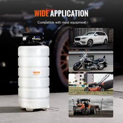 Fluid Extractor, 15 Liters Capacity, Pneumatic/Manual Oil Changer Vacuum Fluid Extractor with Dipstick and Liquid Suction Hose, Oil Extractor Change Pump for Automotive Fluids Vacuum Evacuation