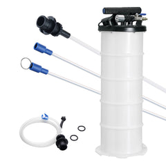 Fluid Extractor, 6.5 Liters Capacity, Pneumatic/Manual Oil Changer Vacuum Fluid Extractor with Dipstick and Liquid Suction Hose, Oil Extractor Change Pump for Automotive Fluids Vacuum Evacuation